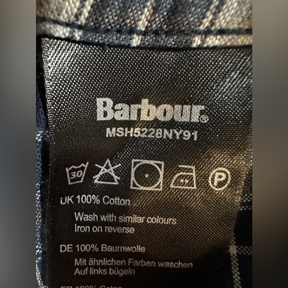 Barbour Plaid Long Sleeve Shirt 3 XL - Picture 3 of 8